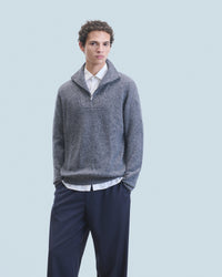 BLACK MOULINE / DJV / QTY : 0 / Pull Col Camionneur - Black Mouline