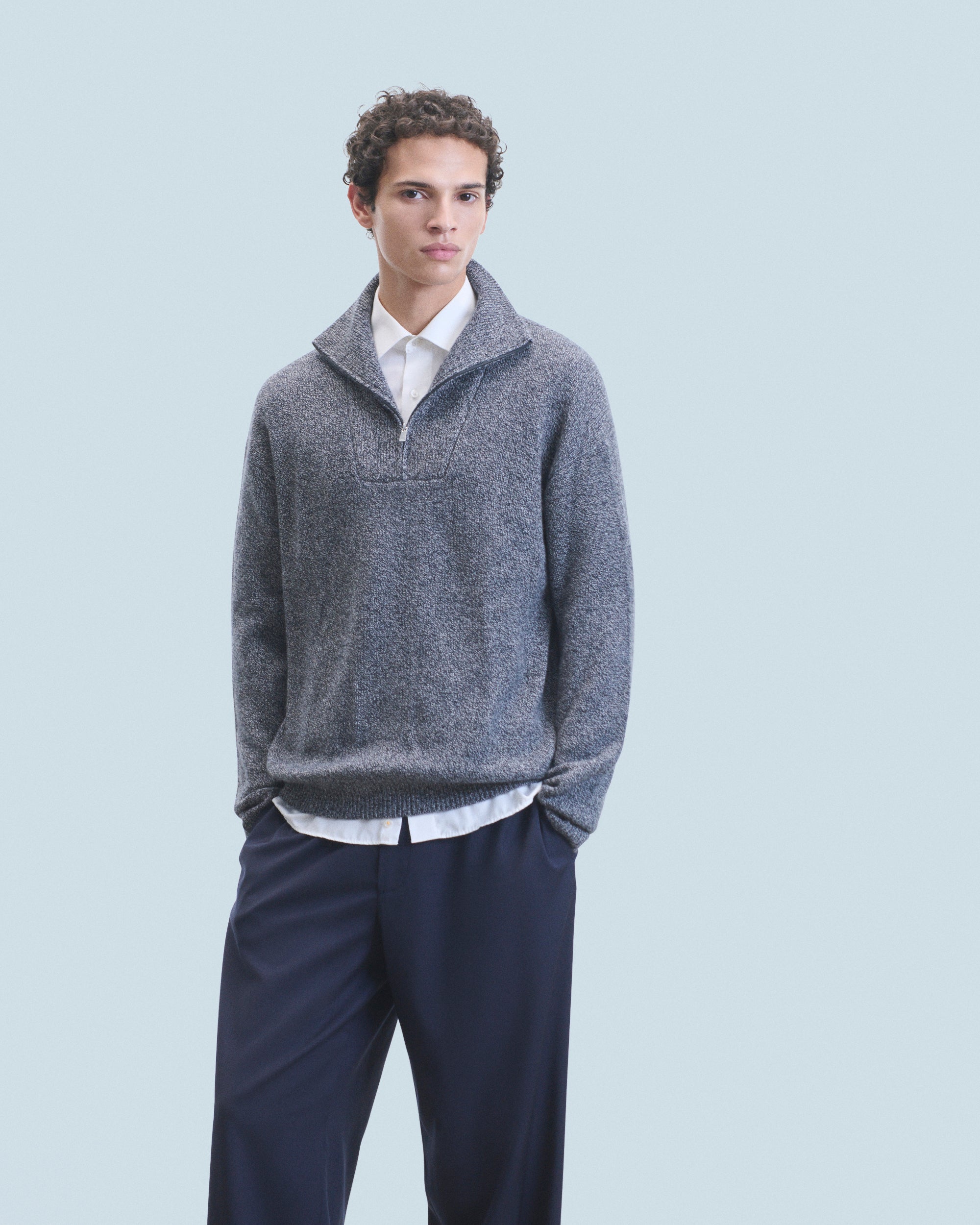 Pull Col Camionneur  - Black Mouline