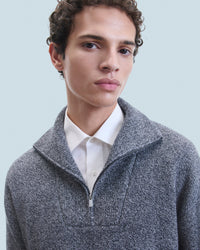 BLACK MOULINE / DJV / QTY : 0 / Pull Col Camionneur - Black Mouline