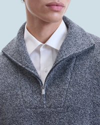 ZZ HORS LIGNE Pull col Camionneur en cachemire - Black Mouline