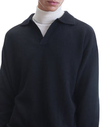Y. ONLY PORTE / NOIR / DJV / QTY : 0 / Pull Col Polo - Noir
