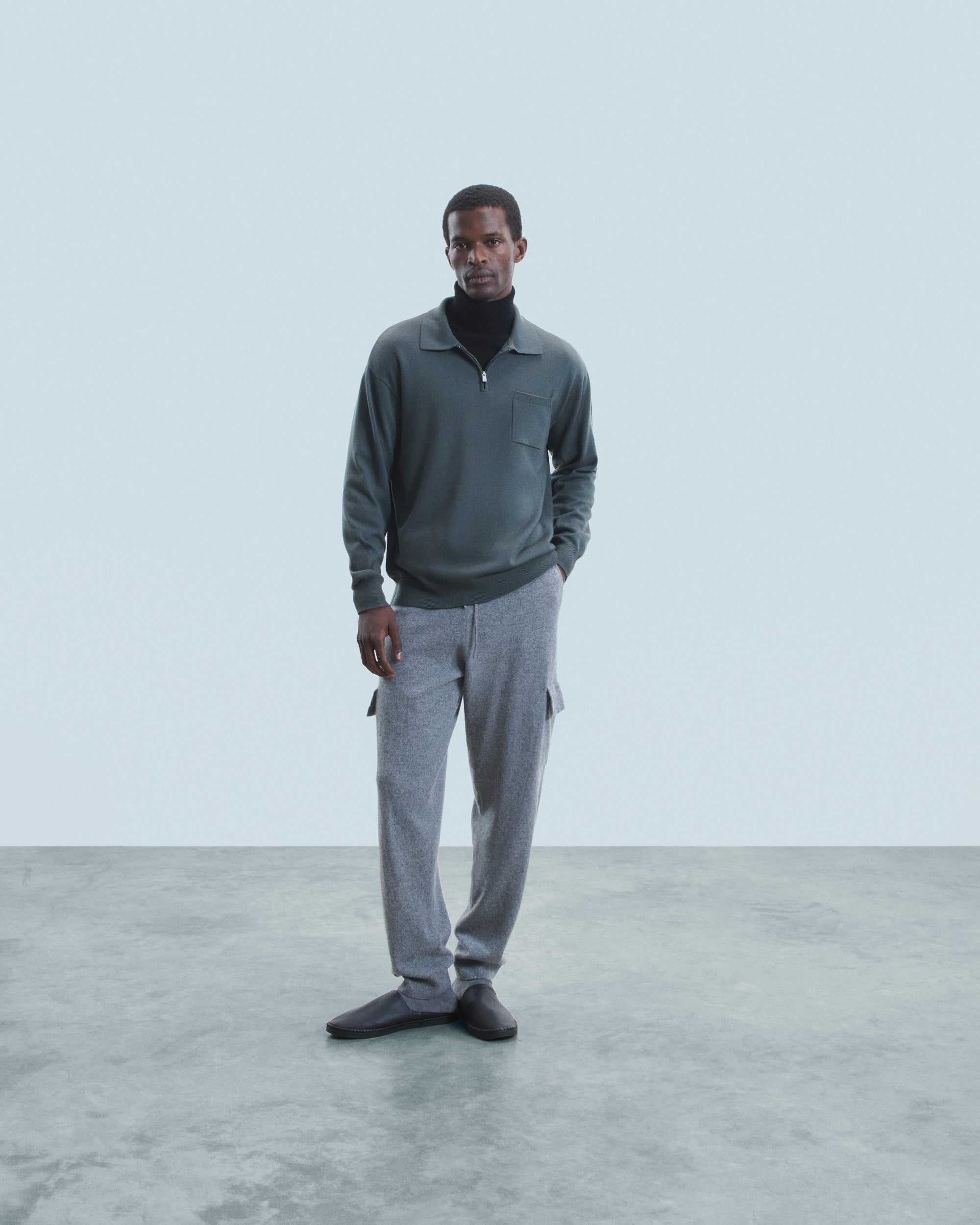 LAVA GREY / DJV / QTY : 1 / Pull Col Camionneur - Lava Grey