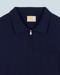 NAVY / DJV / QTY : 9 / Pull Col Camionneur - Navy