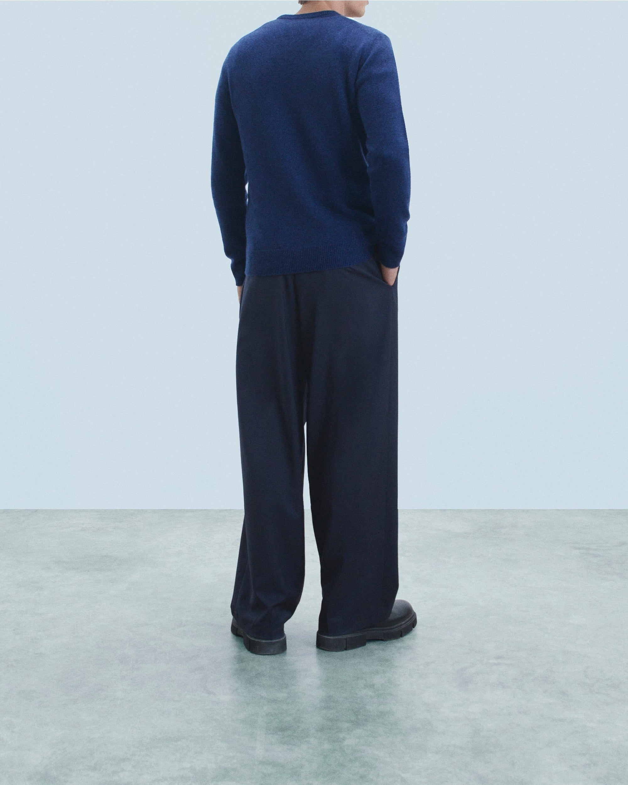 ZZ HORS LIGNE Pull à col rond en cachemire - Dark Blue