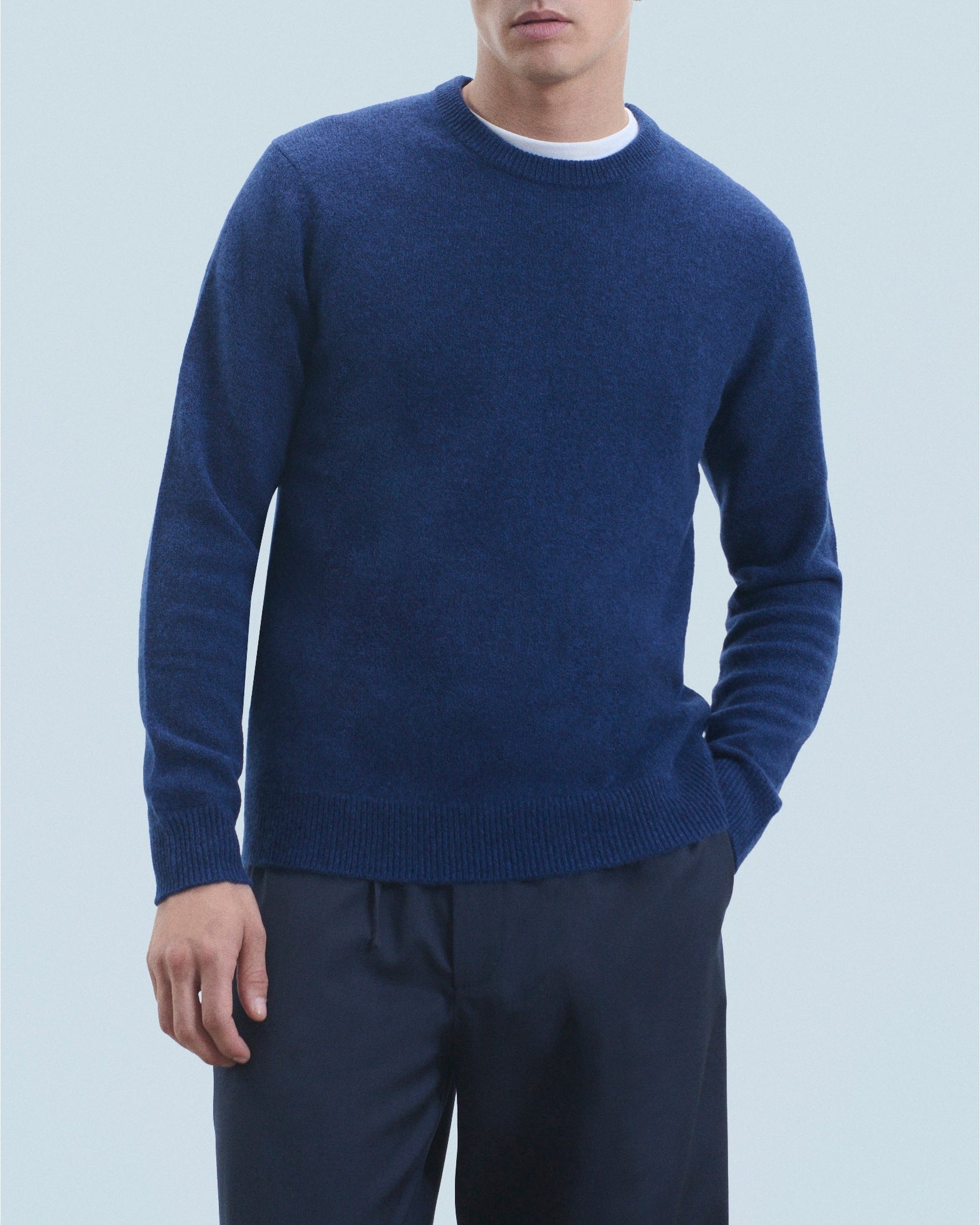 ZZ HORS LIGNE Pull à col rond en cachemire - Dark Blue