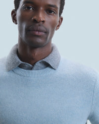 ICED BLUE / NEW / QTY : 7 / Pull Col Rond Basique - Iced Blue