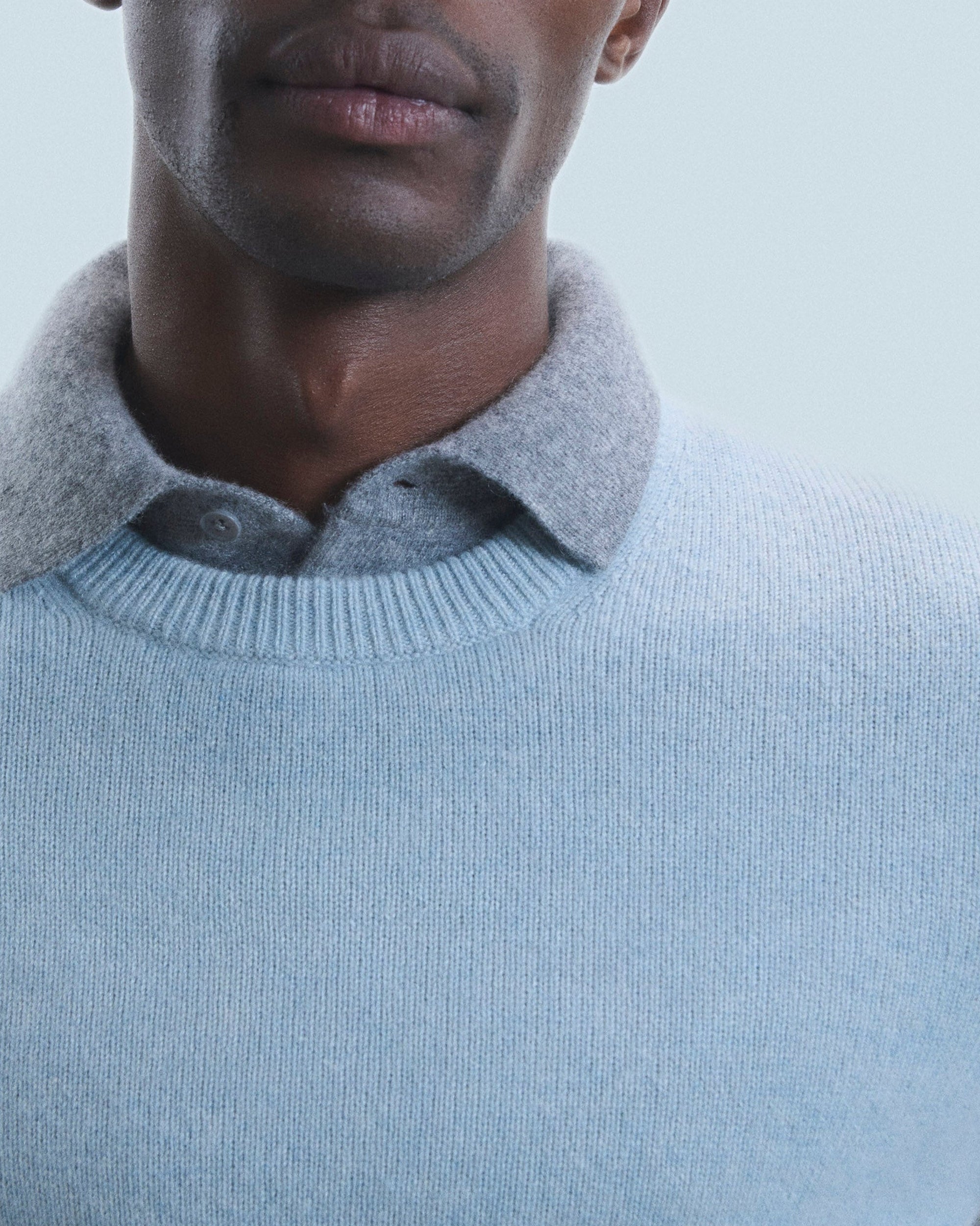 Pull à col rond en cachemire - Iced Blue
