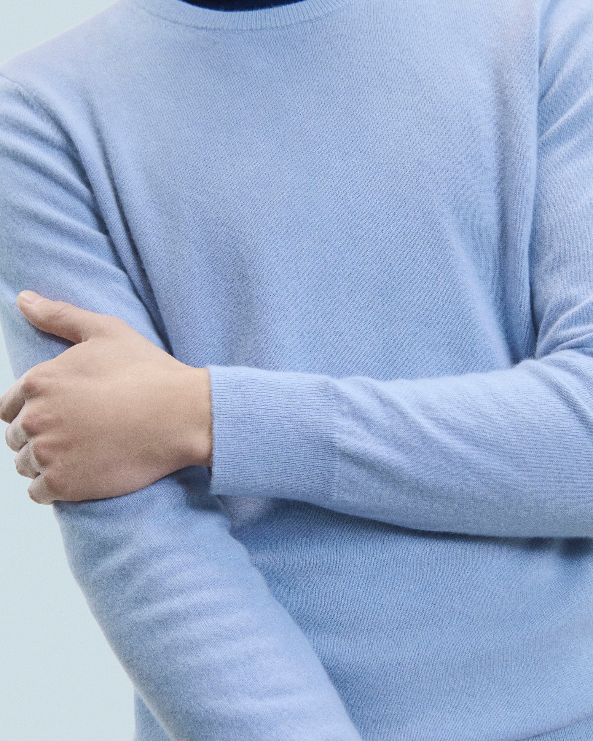 Pull à col rond en cachemire - Cloud Blue