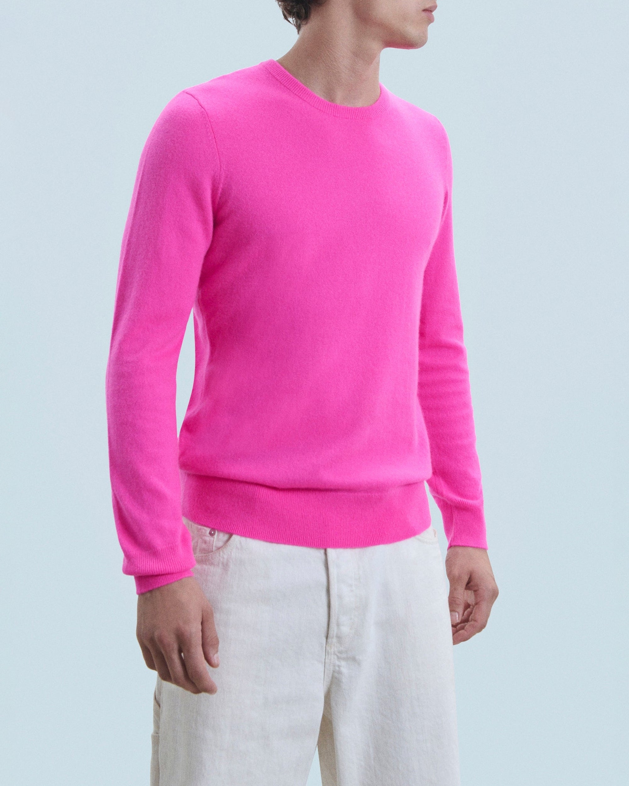 Pull à col rond en cachemire - Utopic Pink