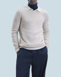 Pull à col rond en cachemire - Beige