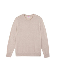 Pull à col rond en cachemire - Beige