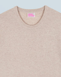 Pull à col rond en cachemire - Beige
