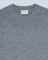 MOONLIGHT BLUE MOULINE / NEW / QTY : 15 / Pull Col Rond Raglan - Moonlight Blue Mouline