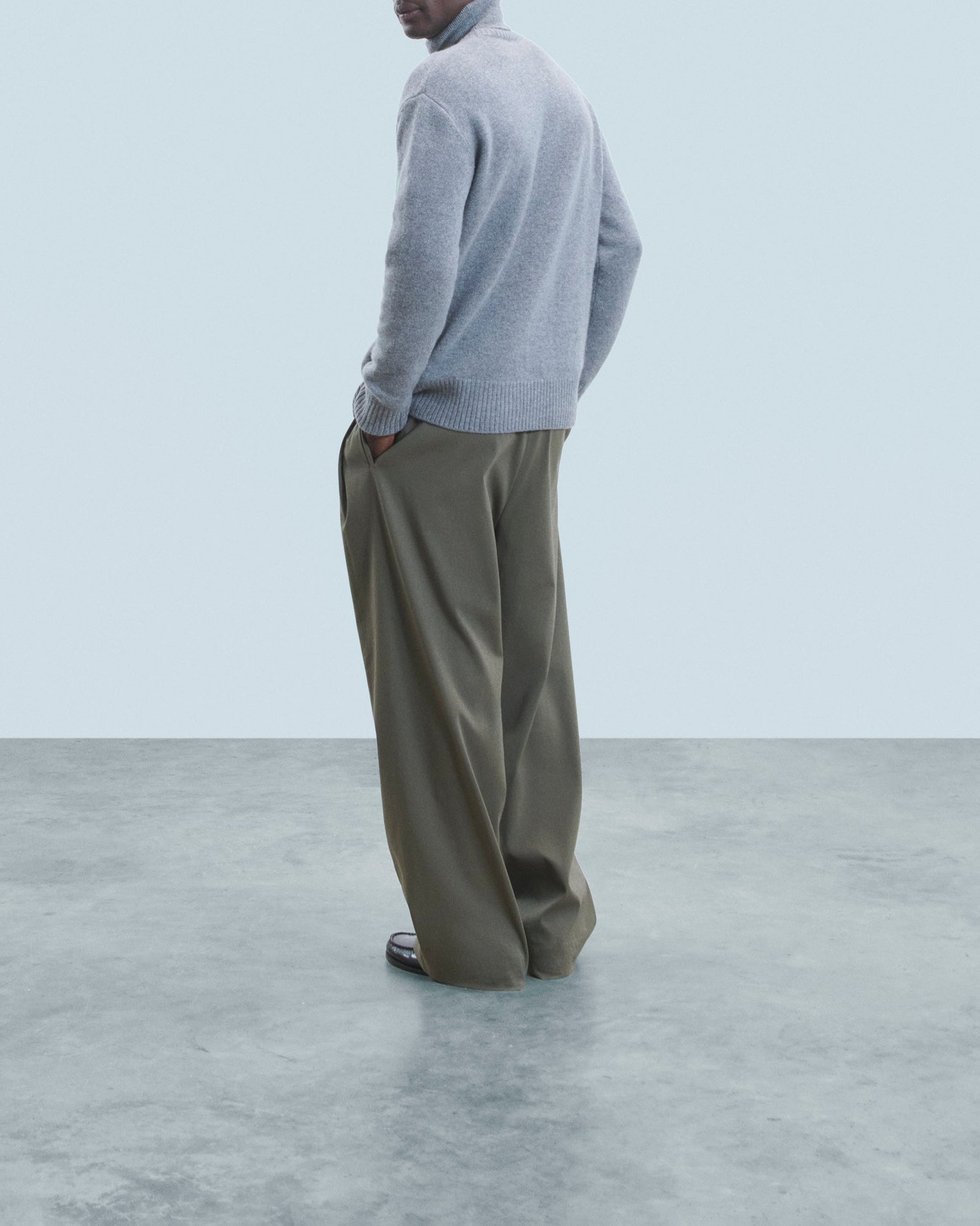 Pull à col rond en cachemire - Gris Chiné Foncé