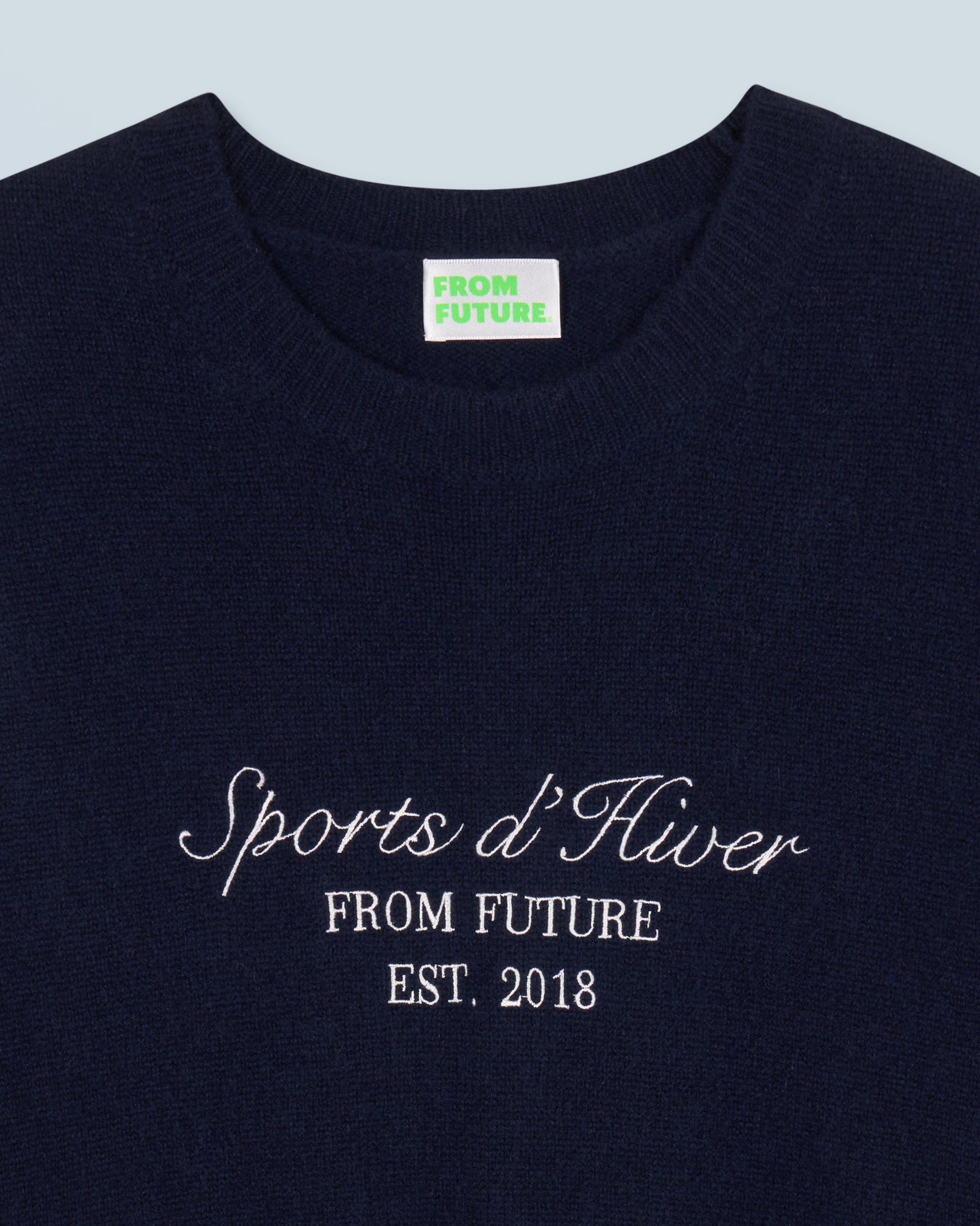Pull à col rond en cachemire - Navy