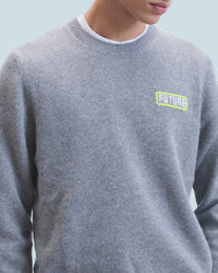 Pull à col rond en cachemire - Gris Chiné Foncé
