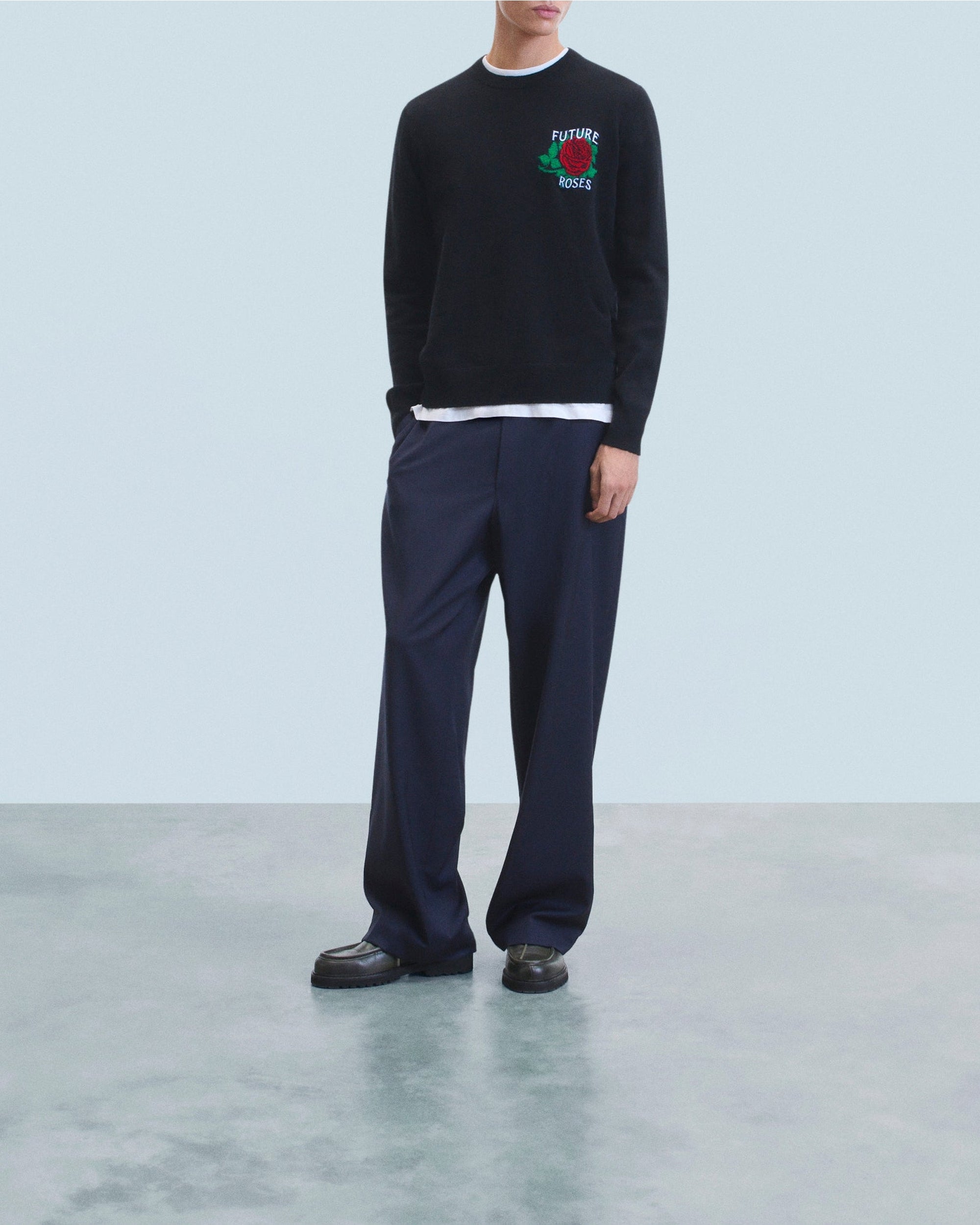 ZZ HORS LIGNE Pull col rond en cachemire - Noir