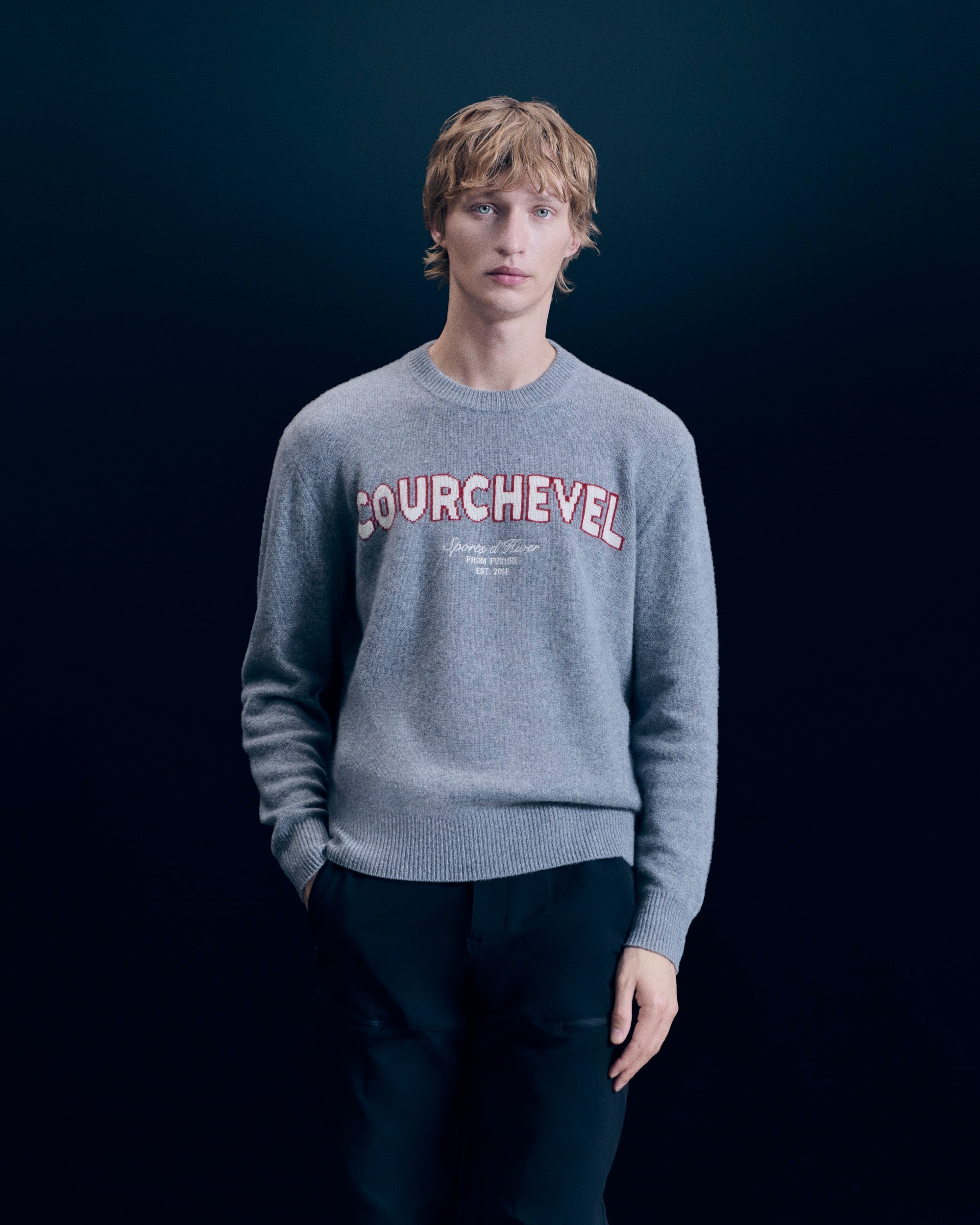 GRIS CHINE FONCE / NEW / QTY : 26 / Pull Col Rond Courchevel - Gris Chine Fonce