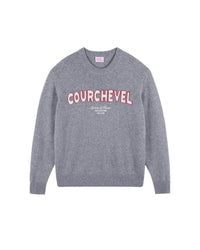 Pull à col rond Courchevel en cachemire - Gris Chiné Foncé