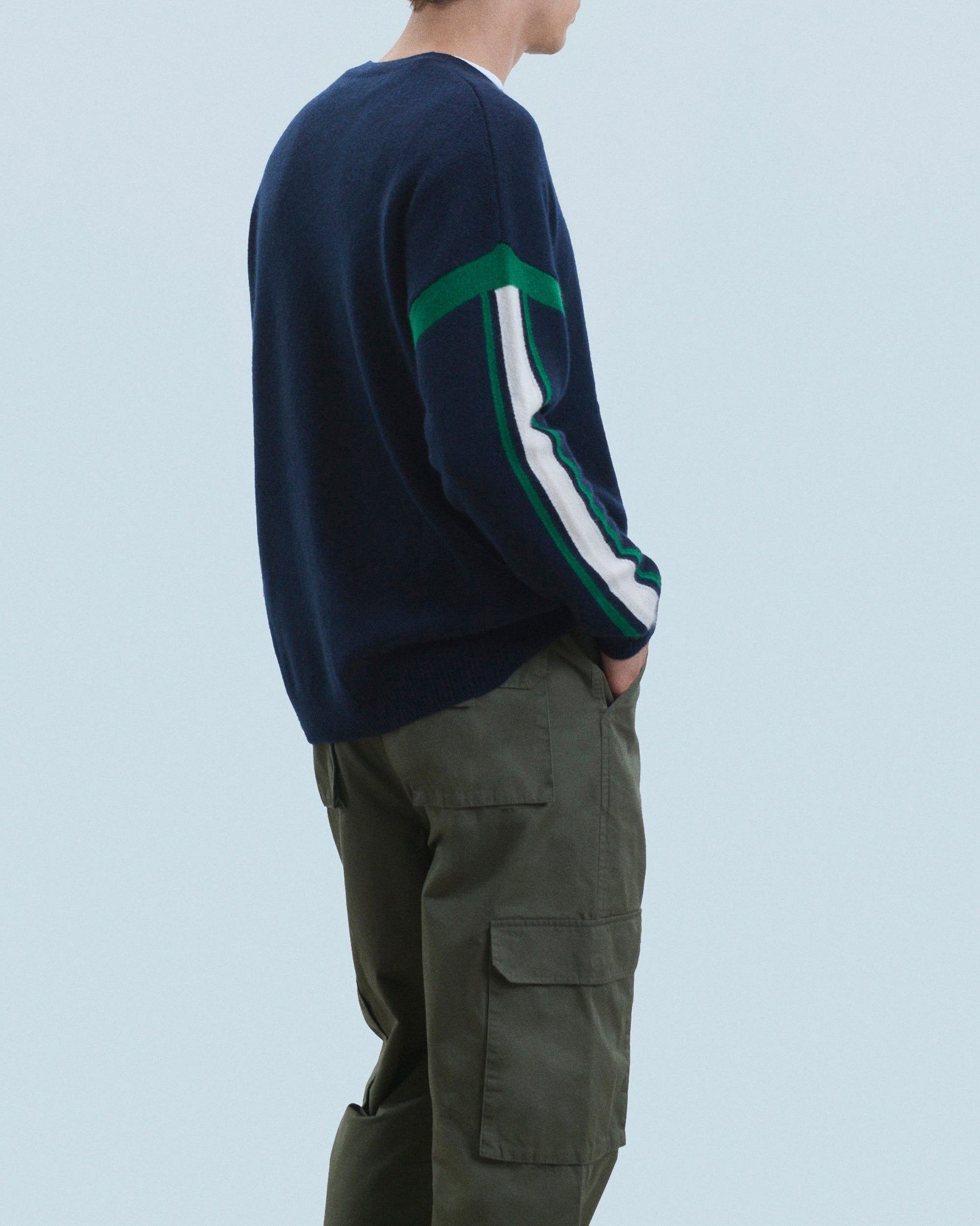 Pull à col rond en cachemire - Navy