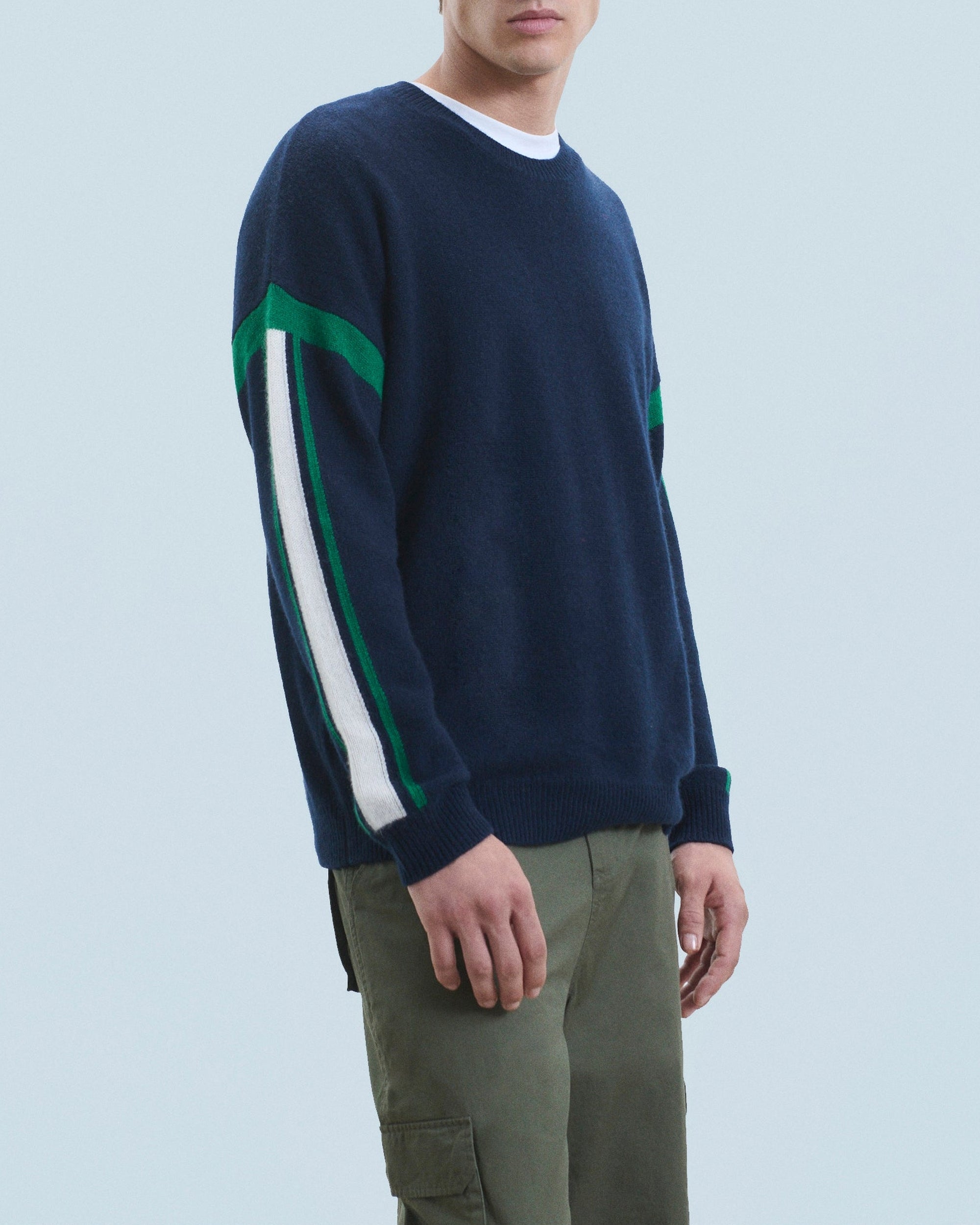 Pull à col rond en cachemire - Navy