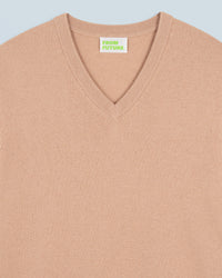 CAMEL / NEW / QTY : 1 / Pull Col V Basique - Camel