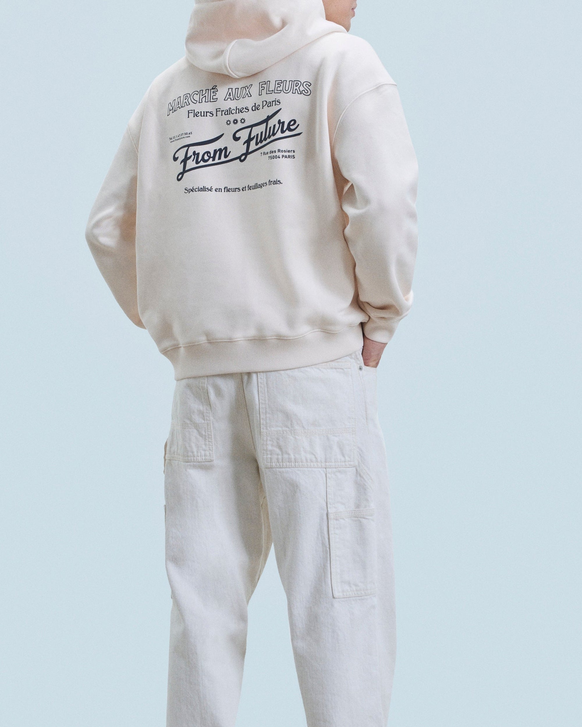 Hoodie Marché aux Fleurs - Sable