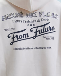 SABLE / NEW / QTY : 15 / Sweatshirt Hoodie Marché Aux Fleurs - Sable