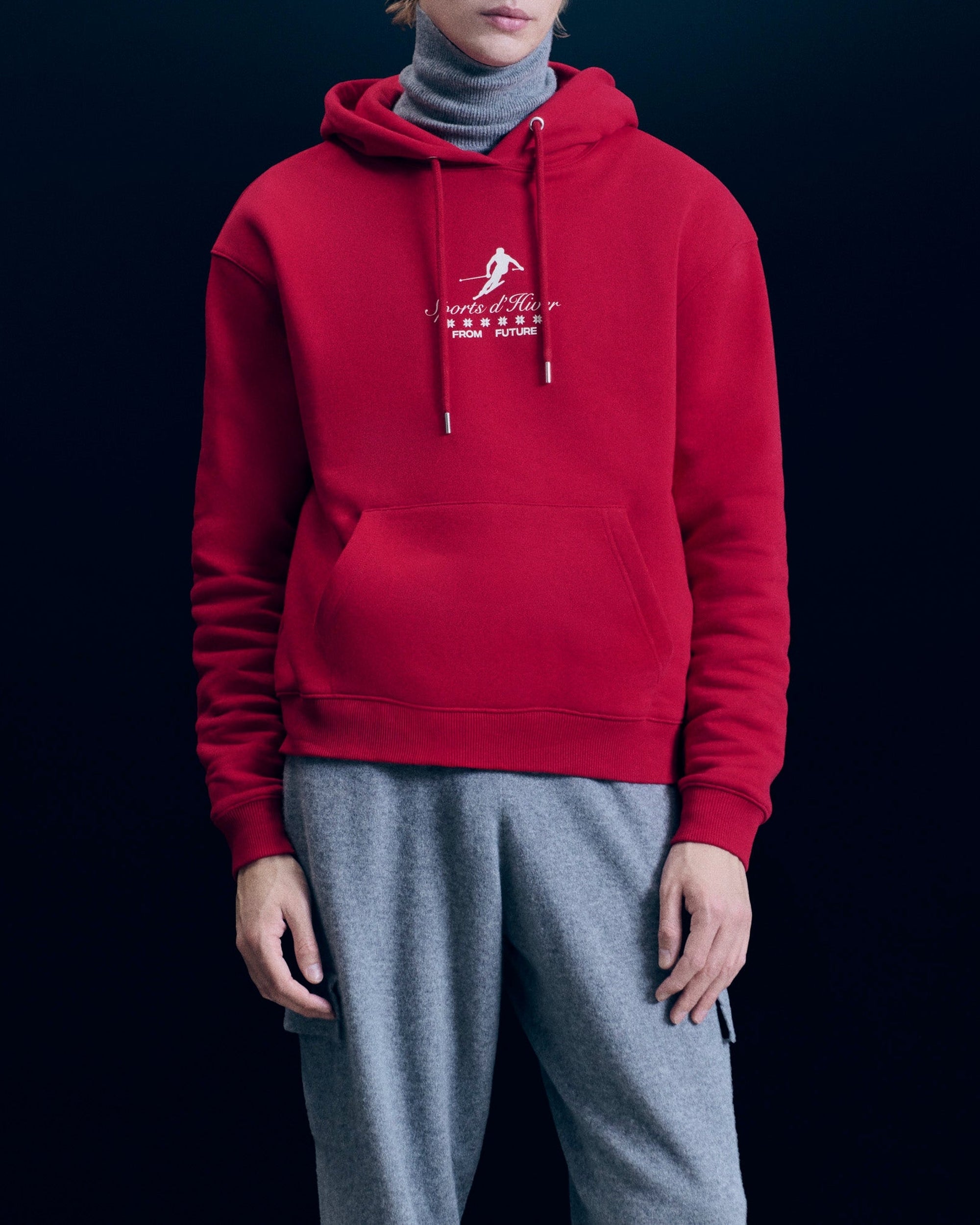 Hoodie Ski Club - Dark Red