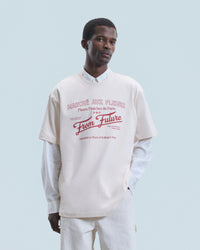 Y. ONLY PORTE / SABLE / NEW / QTY : 12 / T-shirt Col Rond Marché Aux Fleurs - Sable