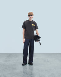 Y. ONLY PORTE / WASHED BLACK / NEW / QTY : 23 / T-shirt Col Rond Manches Courtes From Future Ups - Washed Black