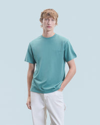 WASHED GREEN AMANDE / NEW / QTY : 20 / T-shirt Col Rond From Future Creative Division - Washed Green Amande