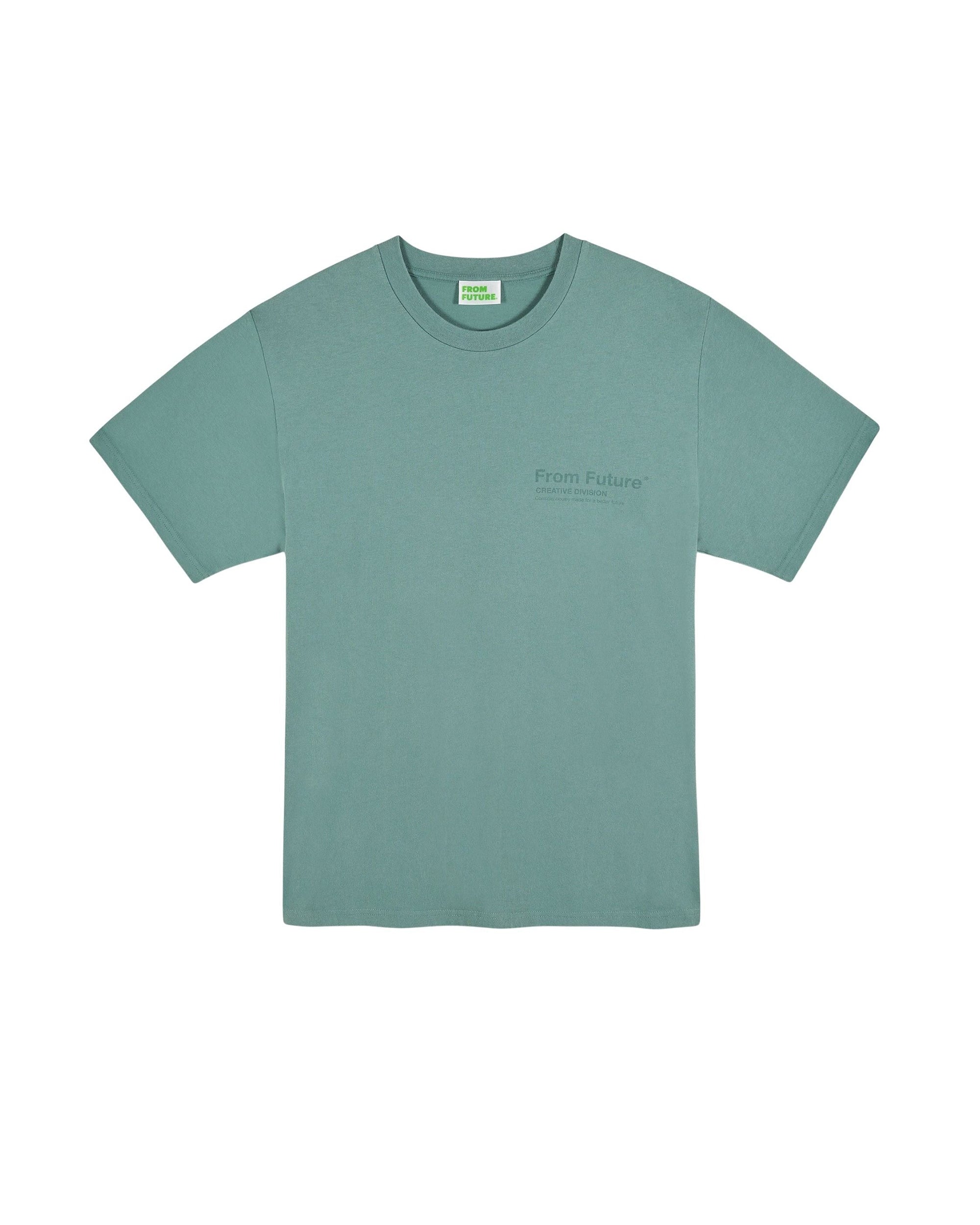 T-shirt à col rond - Washed Green Amande