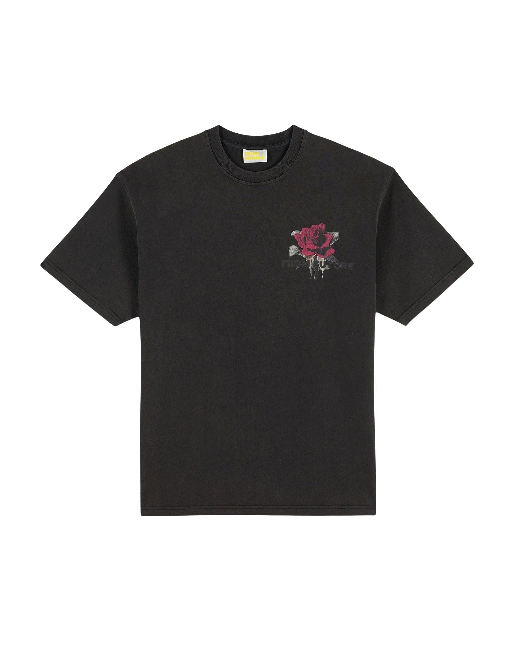 T-shirt à col rond - Washed Black