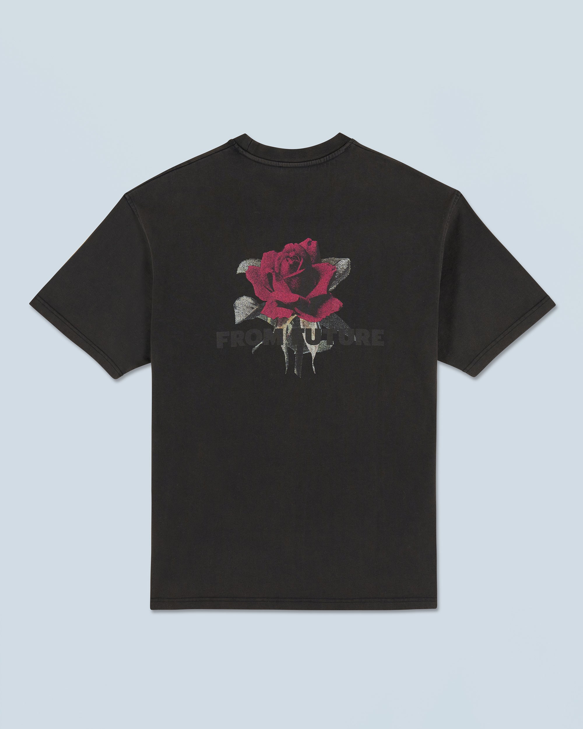 T-shirt à col rond - Washed Black