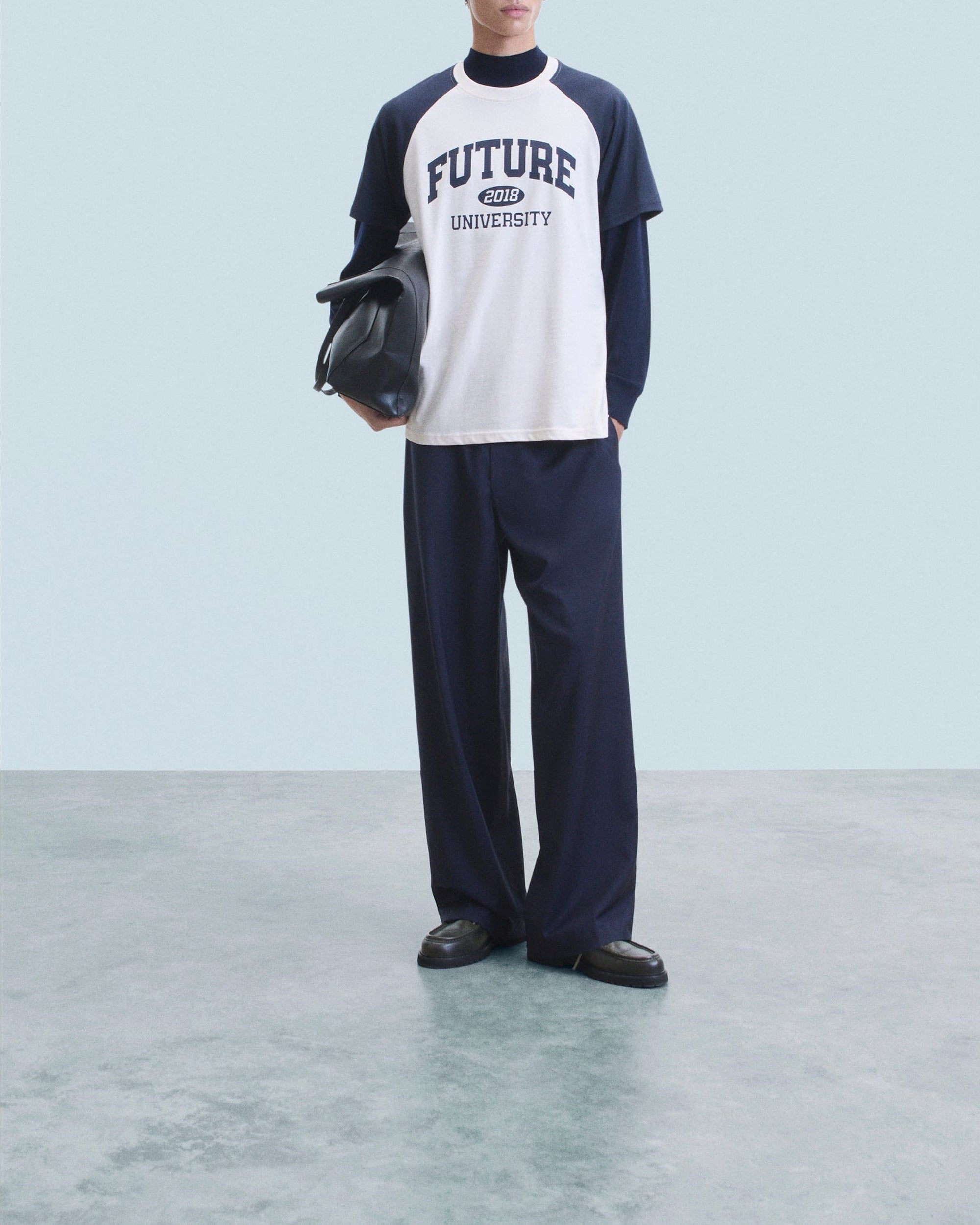 T-shirt à col rond Future University - Sable