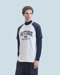 SABLE / NEW / QTY : 87 / T-shirt Col Rond Manches Courtes Future University - Sable