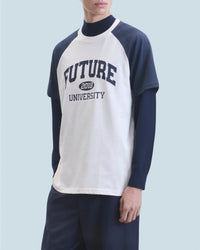 T-shirt à col rond Future University - Sable