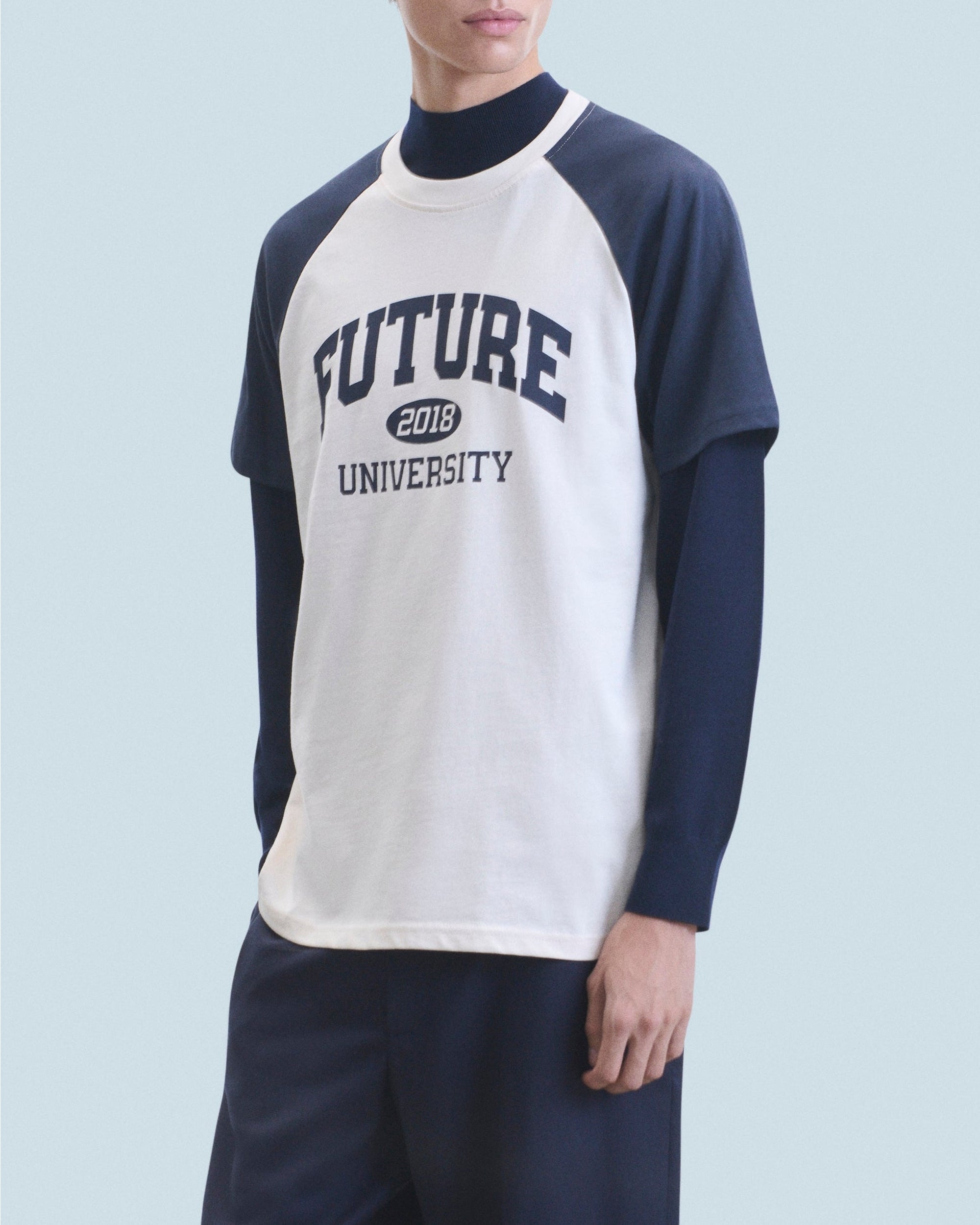 T-shirt à col rond Future University - Sable