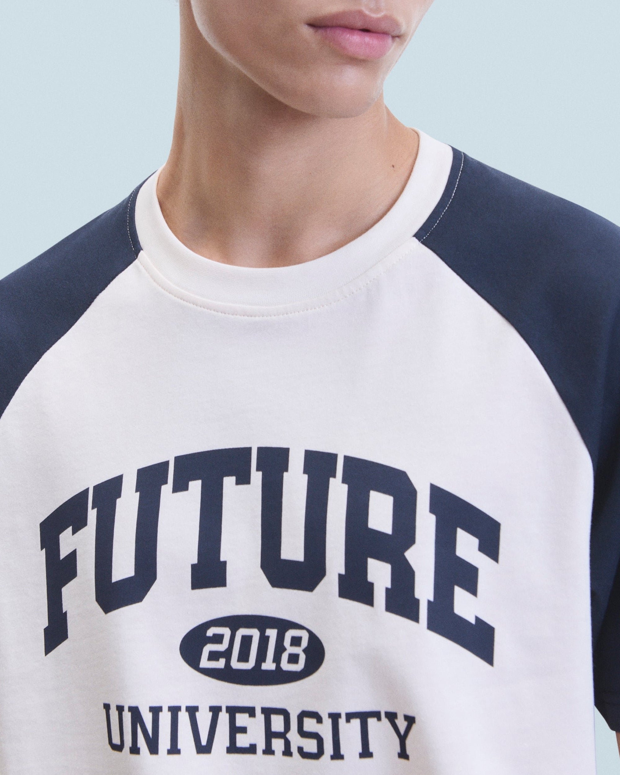 T-shirt à col rond Future University - Sable