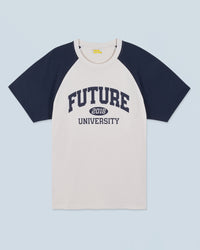 SABLE / NEW / QTY : 87 / T-shirt Col Rond Manches Courtes Future University - Sable