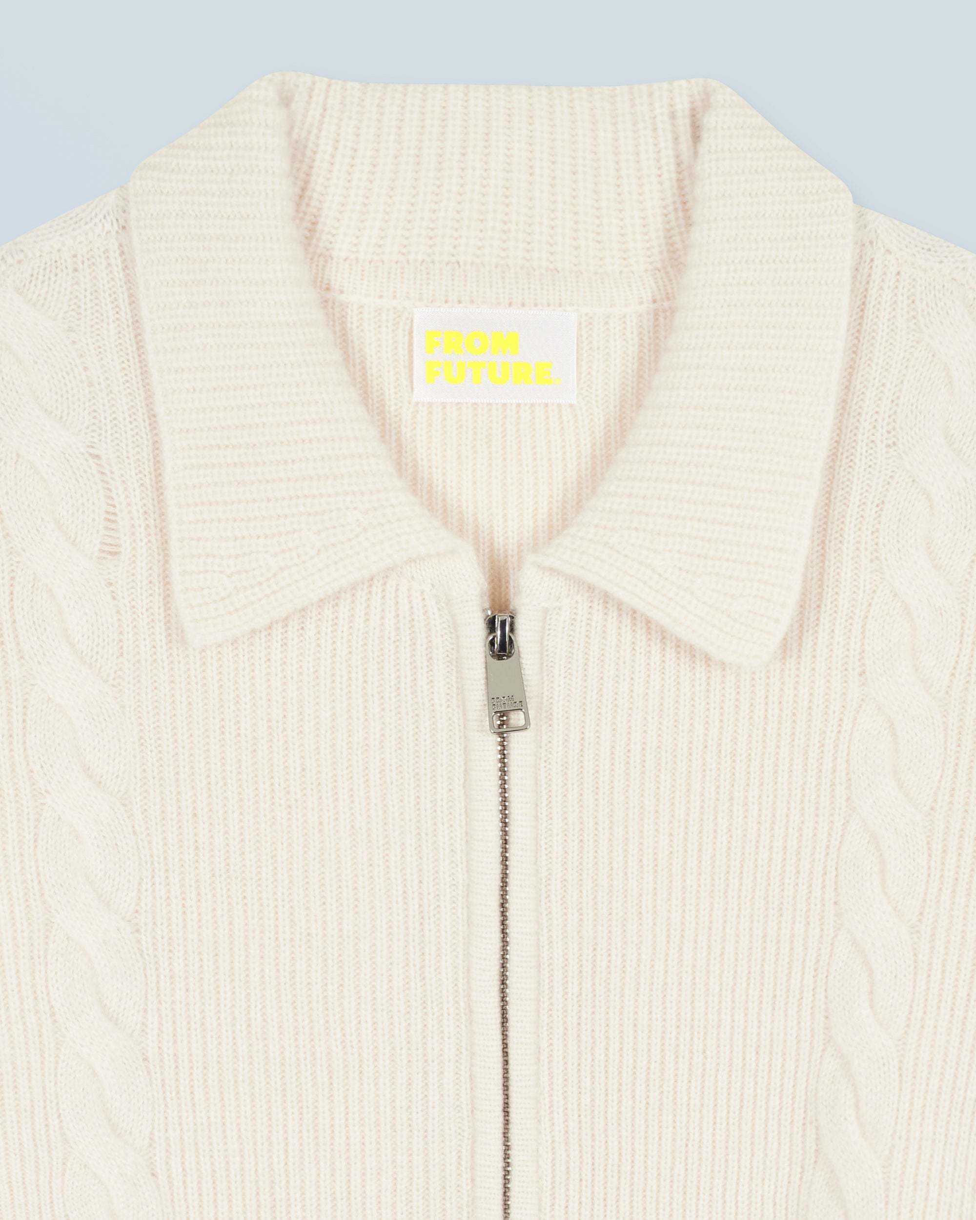 Long-sleeved cashmere bodysuit - Ecru