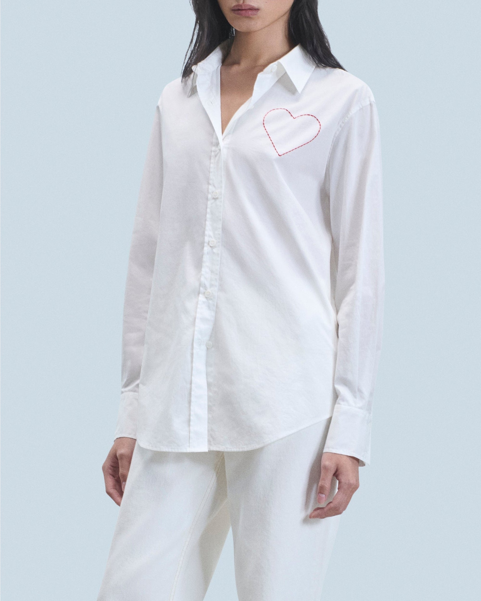 Chemise à manches longues - Blanc