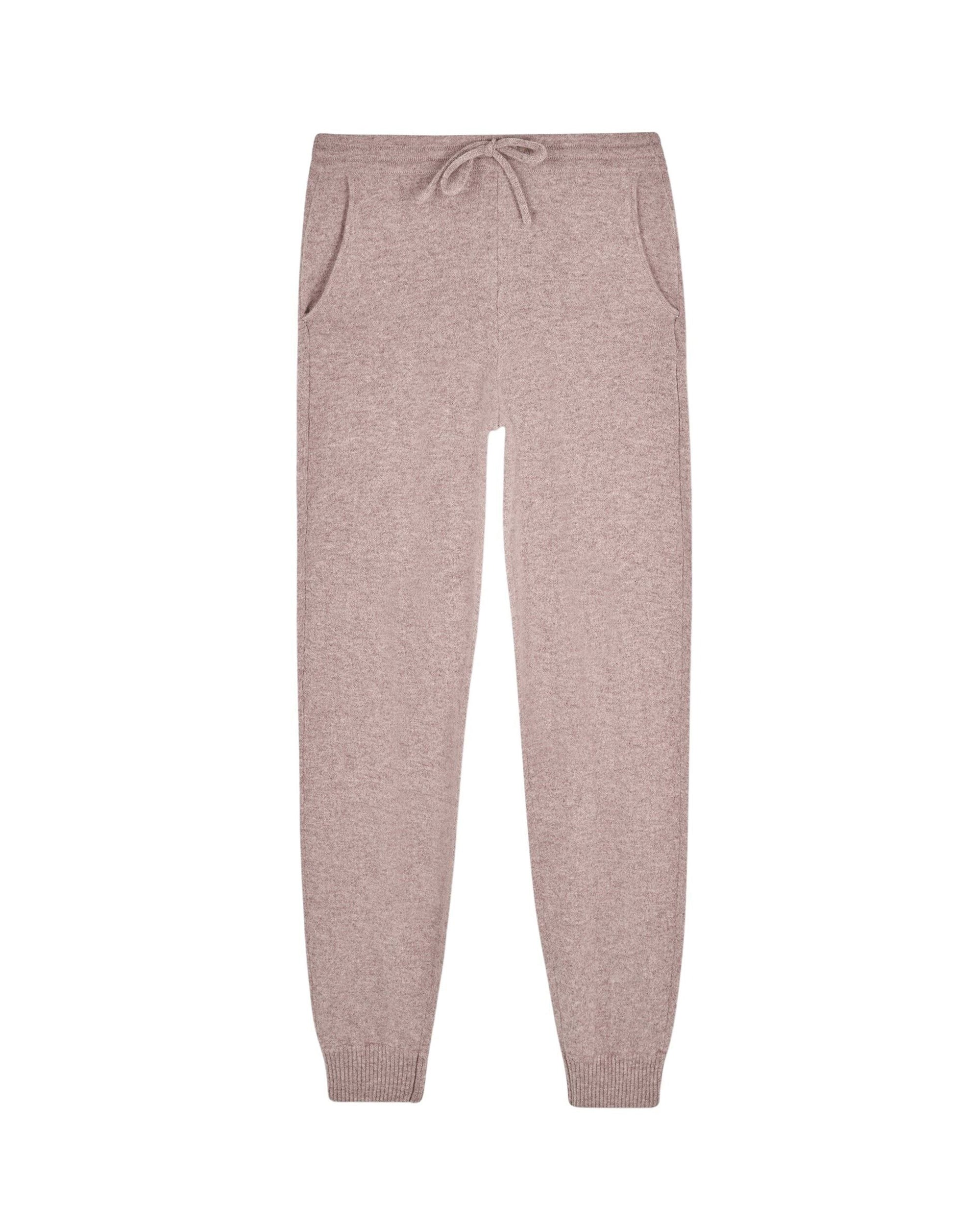Pantalon de jogging droit en cachemire - Taupe Chiné