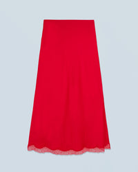 HOT RED / NEW / QTY : 36 / Jupe Mi-longue - Hot Red