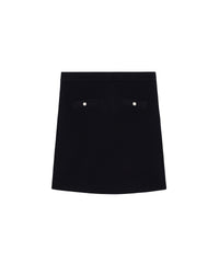 Jupe courte en laine - Noir