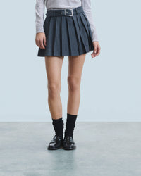 RAYURES GRIS / NEW / QTY : 26 / Jupe Mini Tailoring - Rayures Gris