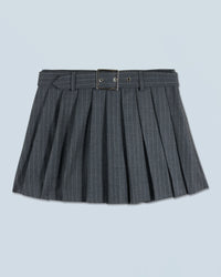RAYURES GRIS / NEW / QTY : 26 / Jupe Mini Tailoring - Rayures Gris