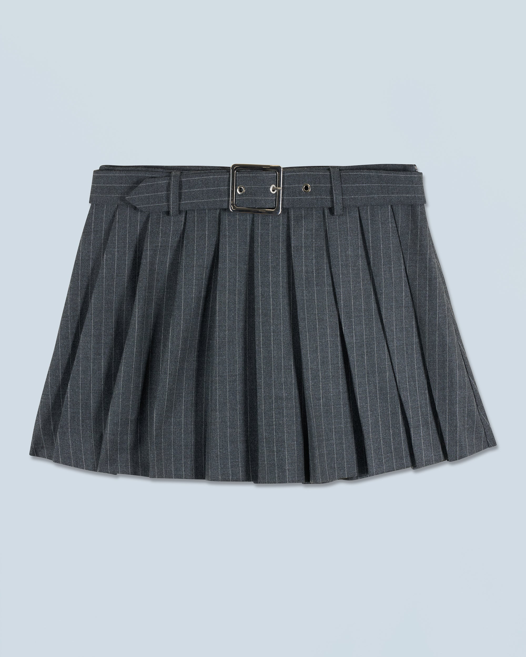 RAYURES GRIS / NEW / QTY : 26 / Jupe Mini Tailoring - Rayures Gris