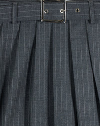 Jupe tailoring en laine - Rayures Gris